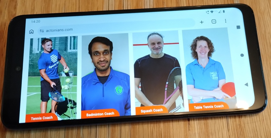 Move phone to landscape position to see coaches heads